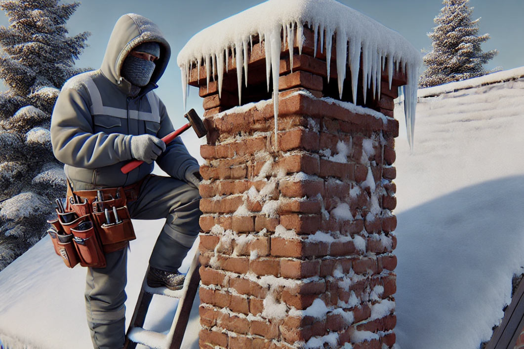 The Impact of Freezing Temperatures on Chimney Structures